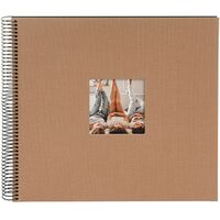 goldbuch Spiralalbum Bella Vista mit Fenster 35x30 40 schwarze Seiten  haselnuss
