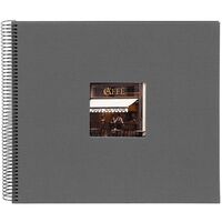 goldbuch Spiralalbum Bella Vista mit Fenster 35x30 40 schwarze Seiten  grau
