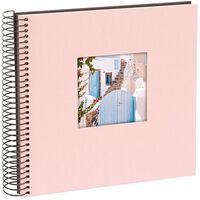 goldbuch Spiralalbum Bella Vista mit Fenster 20x20 40 schwarze Seiten  rose