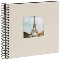 goldbuch Spiralalbum Bella Vista mit Fenster 20x20 40 schwarze Seiten  sandgrau