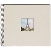 goldbuch Spiralalbum Bella Vista mit Fenster 35x30 40 schwarze Seiten  sandgrau