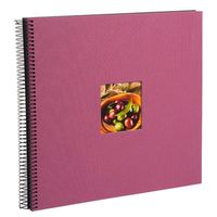 goldbuch Spiralalbum Bella Vista mit Fenster 35x30 40 schwarze Seiten  fuchsia