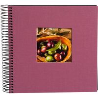goldbuch Spiralalbum Bella Vista mit Fenster 20x20 40 schwarze Seiten  fuchsia