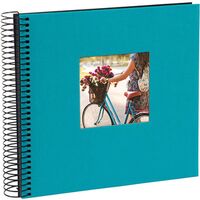 goldbuch Spiralalbum Bella Vista mit Fenster 20x20 40 schwarze Seiten  türkis