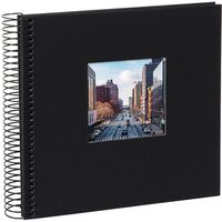 goldbuch Spiralalbum Bella Vista mit Fenster 20x20 40 schwarze Seiten  schwarz