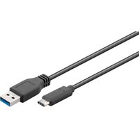 Goobay USB Kabel Typ-C auf Typ-A schwarz  0,5 Meter