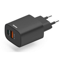 Hama 30W, Schnellladegerät schwarz, USB-A, Power Delivery 