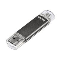 Hama FlashPen Laeta Twin, USB 2.0, 10MB/s.  16 GB grau