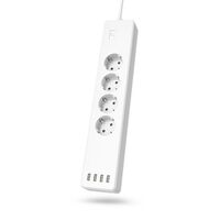 Hama Smarte WLAN-Steckdosenleiste 4-fach, einzeln schaltbar, Überlastsch., 4xUSB 