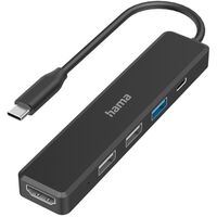 Hama USB-C-Hub, Multiport, 5 Ports, 3x USB-A, USB-C, HDMI 