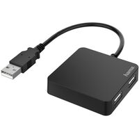 Hama USB-Hub, 4 Ports, USB 2.0, 480 Mbit/s 