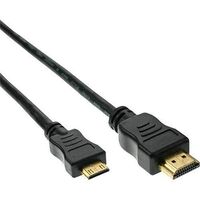 Inline HDMI-A auf mini HDMI-C Kabel  schwarz 1,5m 