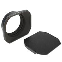 JJC Rechteck-Gegenlichtblende inkl. 49-mm-Adapter und Schutzdeckel - für Fuji X100F, X100T, X100S, X100, X70  schwarz