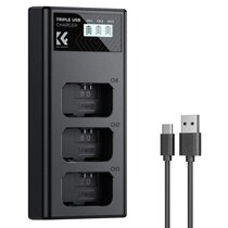 K&F Concept Triple-Akku-Ladegerät  NP-FW50 