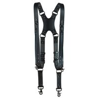 Krützberg Zeithalter DUO Kameragurt in schwarzem Leder  Schwarz