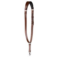 Krützberg Zeithalter MONO Kameragurt in dunkelbraunem Leder  Braun/Silber