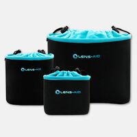 Lens-Aid Neopren Kamerabeutel mit Fleece-Fütterung  Set: S, M, L