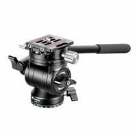 Leofoto BV-1R Kompakter Flussigkeits-Video-Stativkopf mit doppelter Panoramaplatte  schwarz