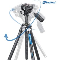 Leofoto Carbon-Dreibeinstativ LO-224CS Mr. O + 2-Wege-Neiger SW-02 