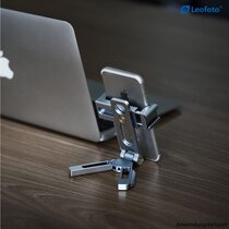Leofoto Halterung Smartphoneklemme & Stativ PS-2 Silver  silver