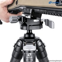 Leofoto SA-324CL Carbon-Dreibeinstativ mit Gewehraufnahme MA-30 