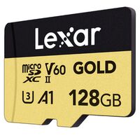 Lexar Gold MicroSDXC, UHS-II, U3, V60 Professional Speicherkarte  128 GB