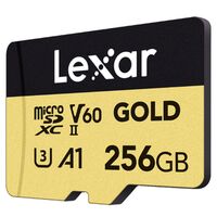 Lexar Gold MicroSDXC, UHS-II, U3, V60 Professional Speicherkarte  256 GB