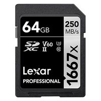 Lexar SDXC Professional Type Silver - 1667x 250MB/s V60 II  64 GB