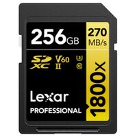 Lexar SDXC Professional Type Gold - 1800x 270MB/s V60 II  256 GB