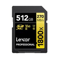 Lexar SDXC Professional Type Gold - 1800x 270MB/s V60 II  512 GB