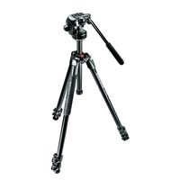 Manfrotto 290 XTRA Kit, Alu-Stativ mit 3 Segmenten, 2-Wege-Neiger 