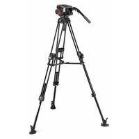 Manfrotto 509 & Alu Fast Doppelrohr-Stativ 