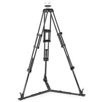 Manfrotto Carbon Doppelrohr-Stativ mit 100/75mm Halbschale & Bodenspinne 