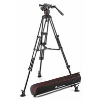 Manfrotto Nitrotech 608 Aluminium Video-Stativ mit Mittelspinne 