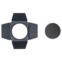 Nanlite BD-BM-RF45 Lichtklappenvorsatz für Bowens-Standard-Reflektor RF-BM mit vier Lichtklappen und herausnehmbarem Wabengitter 