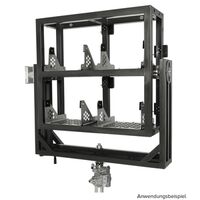 Nanlux FR-EV-4-HYK Halterahmen für 4 x Evoke 2400B. Inkl. Montagebügel mit Normzapfen 28 mm. Halterahmen schwenkbar mittels Einstellhilfe mit Handkurbel. 
