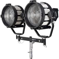 Nanlux FR-JP-2 Doppelschiene für 2 Evoke-Scheinwerfer 900C/1200/1200B/2400B (auch mit Fresnel-Vorsätzen). Mit 2 Normhülsen 28 mm für stehende oder hängende S 