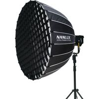 Nanlux SB-NLM-120-PR Parabol-Softbox 120 cm mit abnehmbarer Stoffwabe und NLM-Bajonettanschluss. Inkl. Aufbewahrungstasche. Für Evoke 900C/1200/1200B/2400B. 