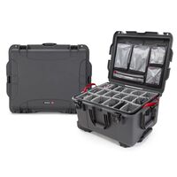 Nanuk Case 960 mit Deckel org. - mit Trennwand - Pro Photo Kit  antrazit