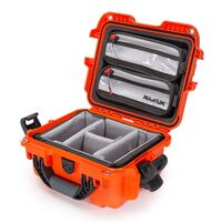 Nanuk Case 905 mit Deckel org. - mit Trennwand - Pro Photo Kit  orange