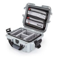 Nanuk Case 905 mit Deckel org. - mit Trennwand - Pro Photo Kit  silber