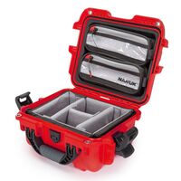 Nanuk Case 905 mit Deckel org. - mit Trennwand - Pro Photo Kit  rot