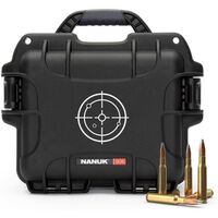 Nanuk Case 908 leer - mit weißem Target Logo  schwarz