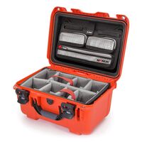 Nanuk Case 918 mit Deckel org. - mit Trennwand - Pro Photo Kit  orange