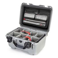 Nanuk Case 918 mit Deckel org. - mit Trennwand - Pro Photo Kit  silber