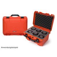 Nanuk Case 918 mit Schaumstoffeinlage für 6 Objektive  orange