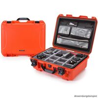 Nanuk Case 930 mit Deckel, org./Teiler – Pro Photo Kit  orange