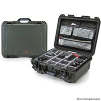 Nanuk Case 930 mit Deckel, org./Teiler – Pro Photo Kit  olivgrün