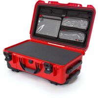 Nanuk Case 935 mit Deckel + Organza/Schaumstoff  rot