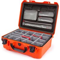 Nanuk Case 940 mit Deckel org. - mit Trennwand - Pro Photo Kit  orange